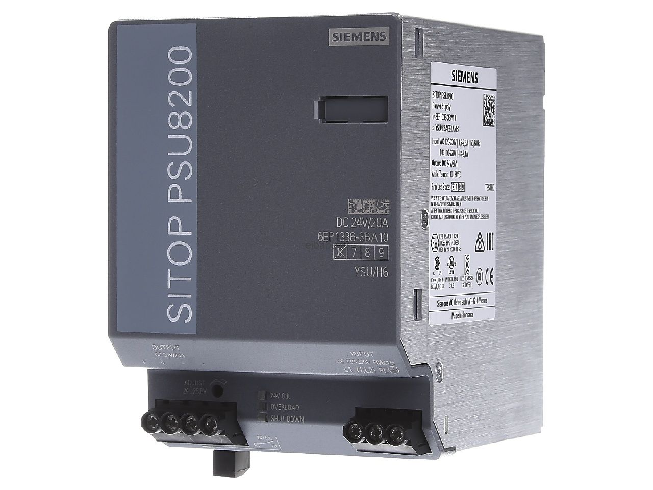Siemens SITOP PSU8200 24V 20A Industrial Power Supply – 6EP1336-3BA10