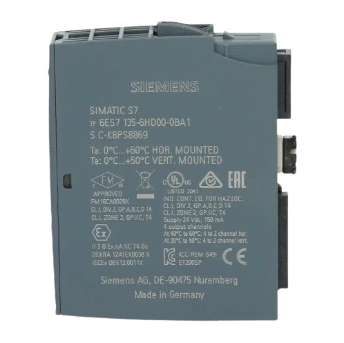 Siemens SIMATIC ET 200SP Analog Output Module AQ 4xU/I Standard-6ES7135-6HD00-0BA1