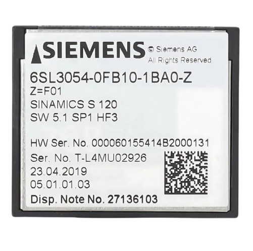 Siemens SINAMICS S120 CompactFlash Card 512 MB-6SL3054-0FB10-1BA0