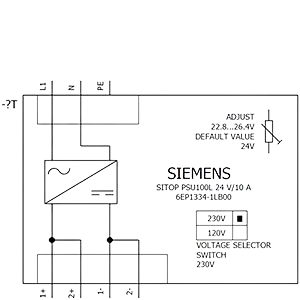 Siemens SITOP PSU100C 24V 2.5A Stabilized Power Supply-6EP1334-1LB00