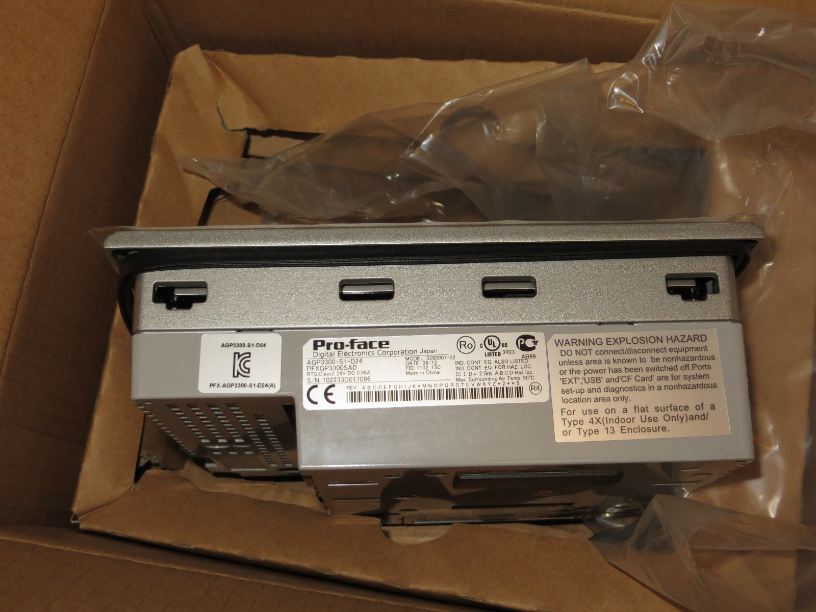 ProFace PFXGP3300SAD Operator Panel AGP3300-S1-D24 | Industrial HMI Made in Japan