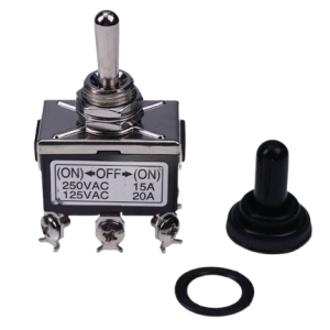 Genie 128202GT Toggle Switch – DPDT 3-Position Momentary with Rubber Boot
