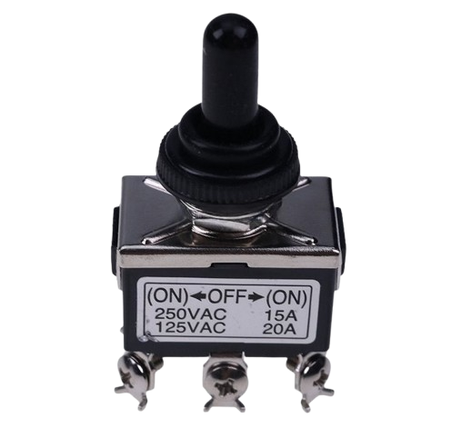 Genie 128202GT Toggle Switch – DPDT 3-Position Momentary with Rubber Boot