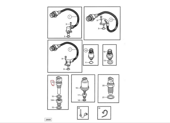 Konecranes 54107240 Water Temperature Sensor
